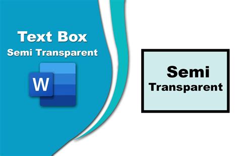 how to make a text box semi transparent in word