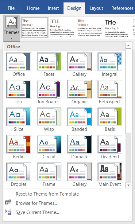 how to make a theme in microsoft word