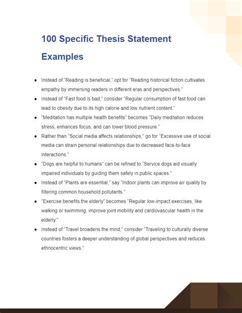 how to make a thesis statement more specific