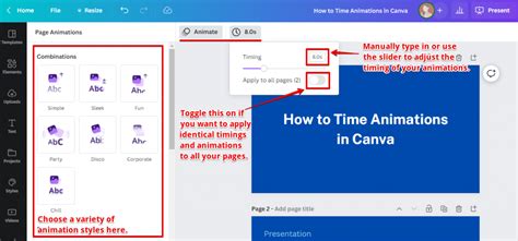 how to make a timeline animation in canva
