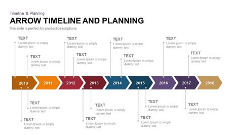 how to make a timeline arrow in powerpoint