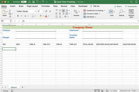how to make a tracking log in excel