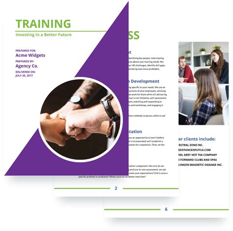 how to make a training proposal