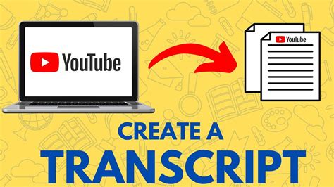 how to make a transcript for a youtube video