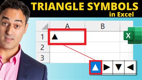 how to make a triangle symbol in excel