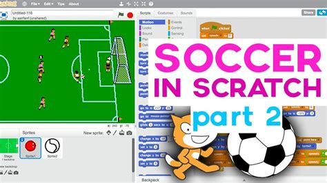 how to make a two player soccer game on scratch
