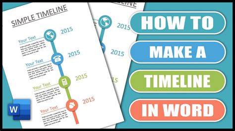 how to make a vertical timeline in microsoft word