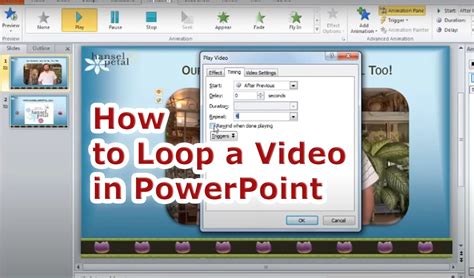 how to make a video loop in powerpoint online