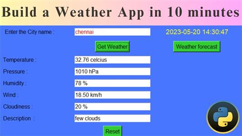how to make a weather app with python