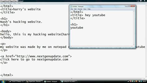 how to make a website using html code in notepad