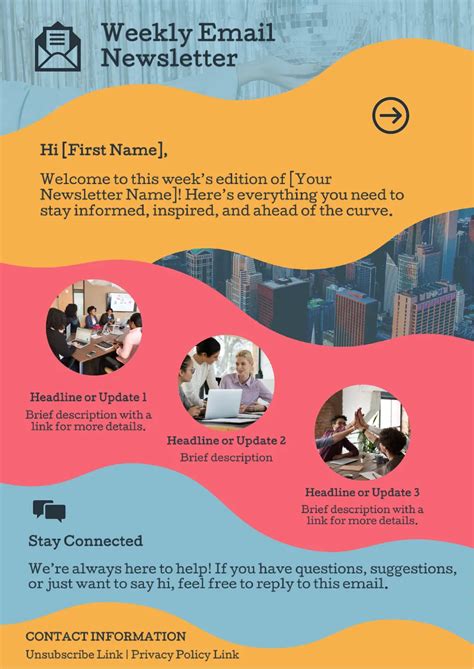 how to make a weekly newsletter email