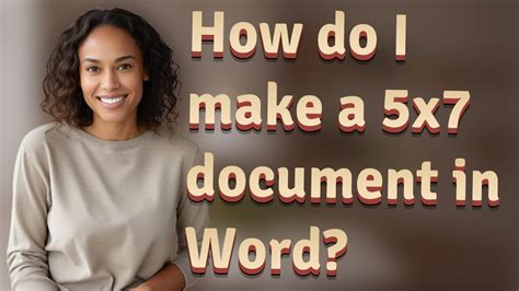 how to make a word doc 5x7