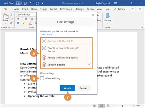 how to make a word document a shared document