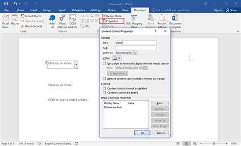 how to make a word document fillable