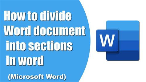 how to make a word document into 4 sections