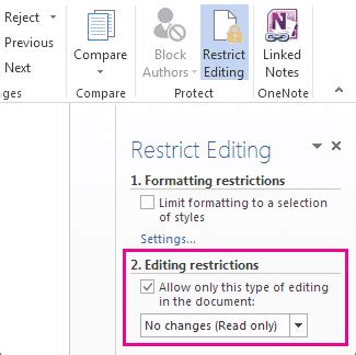 how to make a word document read only