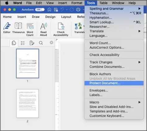 how to make a word document read only on mac