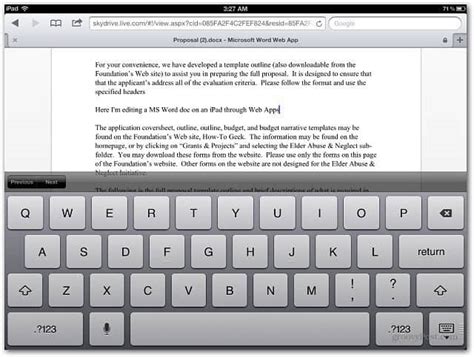 how to make a word file on ipad