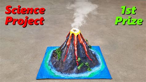 how to make a working volcano model for science project