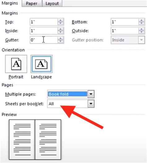 how to make a3 booklet in word
