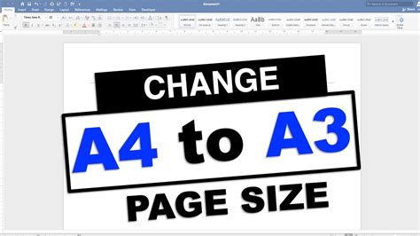 how to make a4 to a3 in word