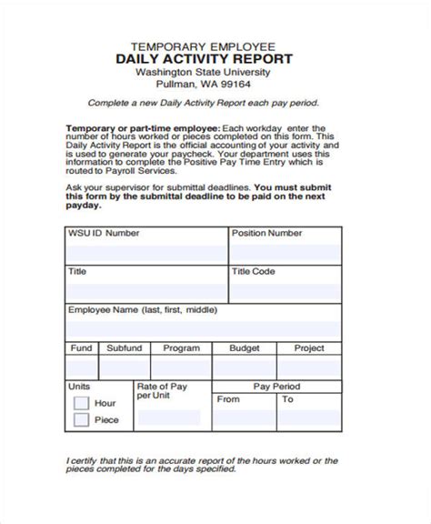 how to make activity report