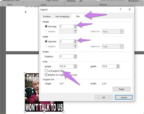 how to make all pages in word same size