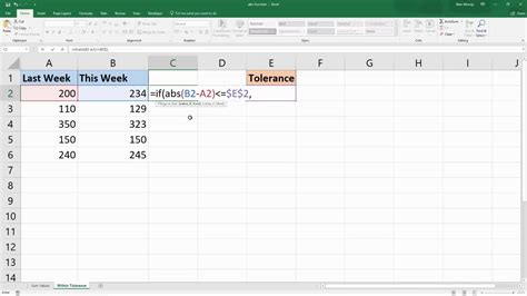 how to make an absolute value equation in excel