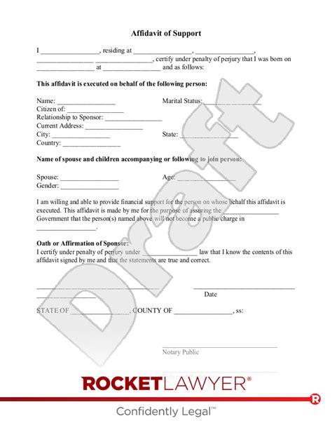 how to make an affidavit of support