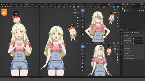 how to make an anime character in blender