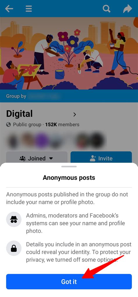 how to make an anonymous post on facebook android