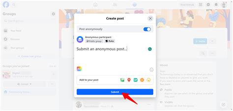 how to make an anonymous post on facebook app