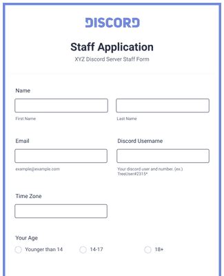 how to make an application form for discord