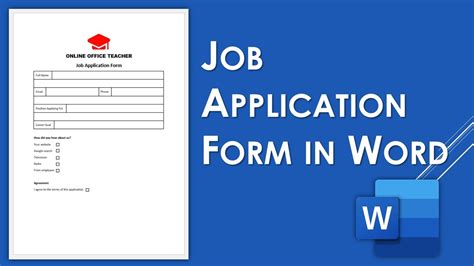 how to make an application form on word