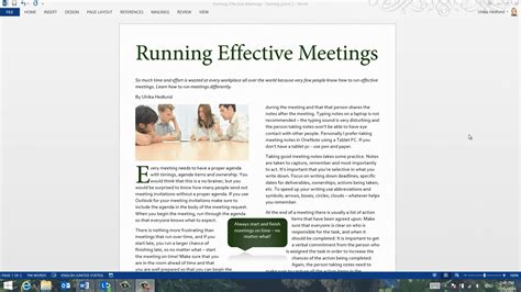 how to make an article layout on word