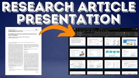 how to make an article presentation