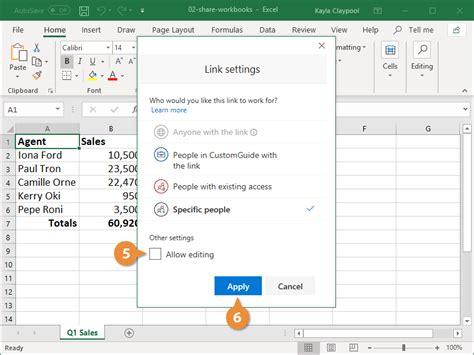 how to make an excel spreadsheet shared