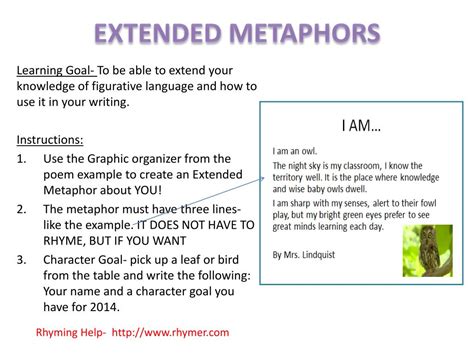 how to make an extended metaphor