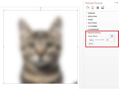 how to make an image blurred in powerpoint