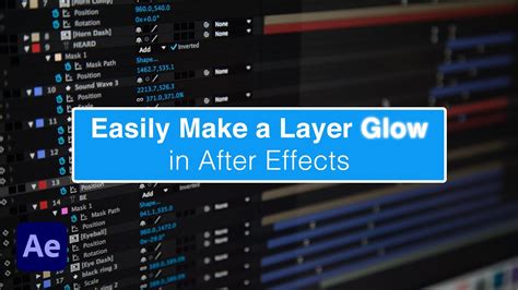 how to make an image glow in after effects