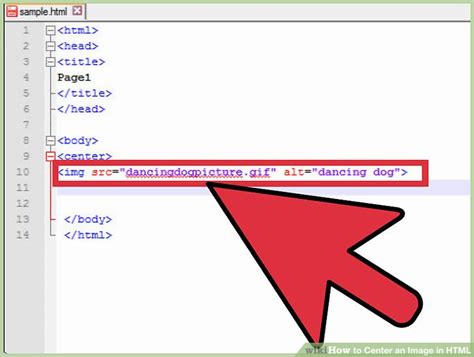 how to make an image move to the center in html