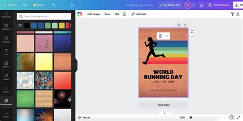 how to make an image the background in canva