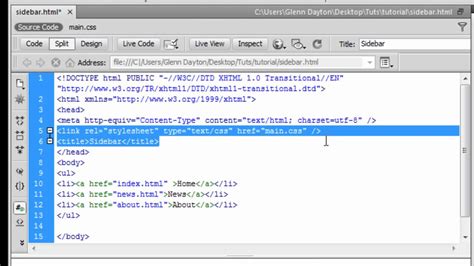 how to make an interactive navigation bar in html