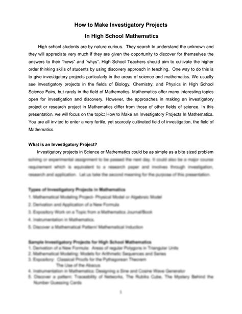 how to make an introduction in science investigatory project