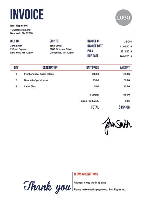 how to make an invoice template pdf