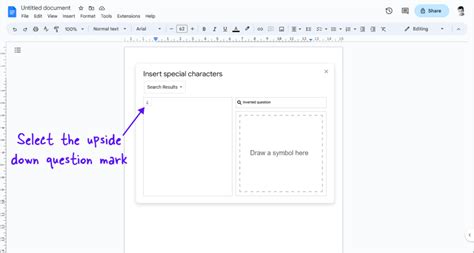 how to make an upside down question mark on google docs