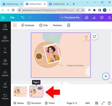 how to make animations on canva appear on click