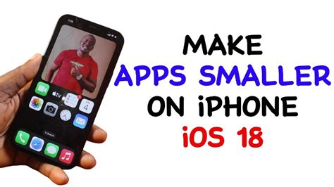 how to make apps smaller on iphone ios 15