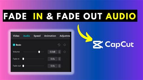 how to make audio fade out in capcut pc