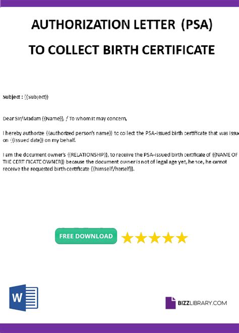 how to make authorization letter for psa tagalog
